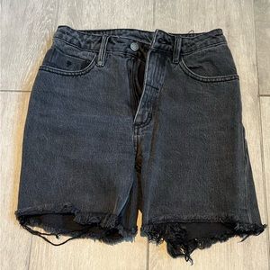 Thrills Black Distressed Jean Shorts